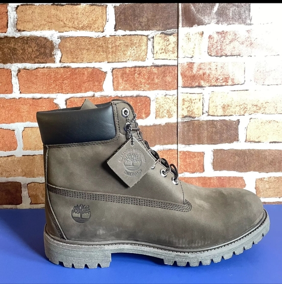 TIMBERLAND MEN’S PREMIUM WP BOOT MEDIUM BROWN NUBUCK - Picture 4 of 5